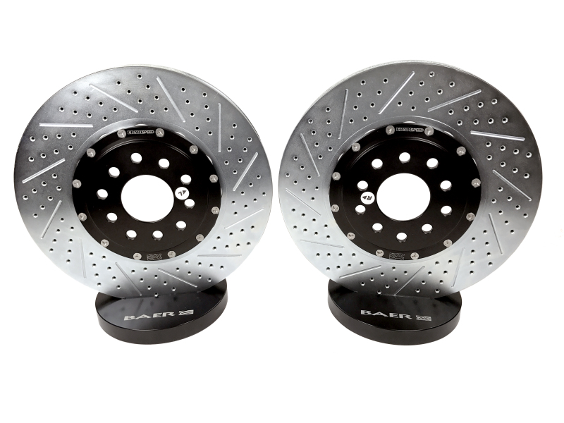 Chevrolet Corvette Grand Sport Brake Rotors (2) - Front - Baer Brakes - Eradispeed+ Slotted/Drilled/Zinc Plated - `10-`13 Chevrolet Corvette Grand Sport Brake Rotors (2) - Front - Baer Brakes - Eradispeed+ Slotted/Drilled/Zinc Plated - `10-`13